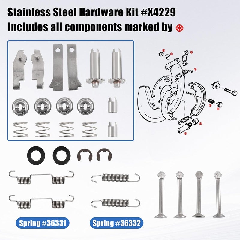 RALBDX Parking Brake Hardware Kit Stainless Steel Compatible with 1965-1982 Chevy Corvette C2 C3 LH & RH - Image 4